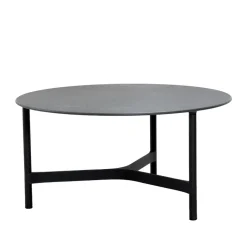 Cane-line Mesa de centro Twist large Ø90 cm, Fossil black-lava grey Negro Discount