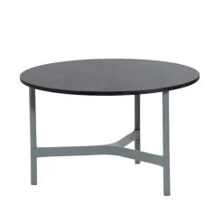 Cane-line Mesa de centro Twist medium Ø70 cm, Dark grey-light grey Gris