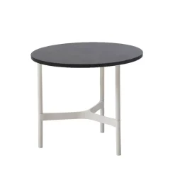 Cane-line Mesa de centro Twist small Ø45 cm, Dark grey-white Gris Discount