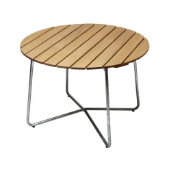 Grythyttan Stålmöbler Mesa de comedor 9A, Roble aceitado Ø100 cm Beige Hot