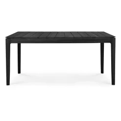 Ethnicraft Mesa de comedor Bok outdoor teka lacado , 162 x 80 cm Negro Outlet