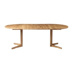 FDB Møbler Mesa de comedor C69E Ry con 2 tableros extensibles, Oak nature oiled Marrón Clearance