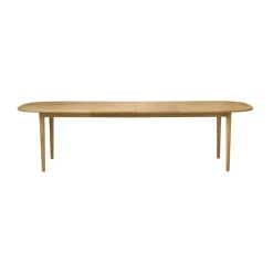 FDB Møbler Mesa de comedor C63E2TIL con 2 tableros extensibles, Oak nature oiled Marrón New