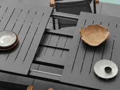 Brafab Mesa de comedor extensible Lomma, 194-312 cm Negro Sale