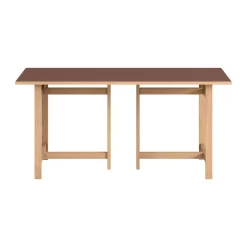 MOEBE Mesa de comedor Rectangular, Burgundy, 160x90 cm Marrón Best