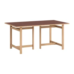 MOEBE Mesa de comedor Rectangular, Burgundy, 160x90 cm Marrón Best