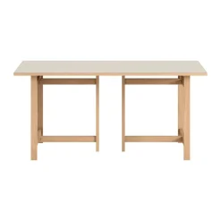 MOEBE Mesa de comedor Rectangular, Light grey, 160x90 cm Gris Outlet