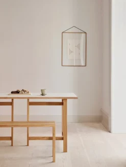 MOEBE Mesa de comedor Rectangular, Light grey, 160x90 cm Gris Outlet