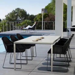 Cane-line Mesas De Exterior<Mesa de comedor Pure, Concrete grey-blanco 200x100 cm Gris
