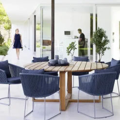 Cane-line Mesa de comedor redonda Endless teca, Ø170 cm Marrón Discount