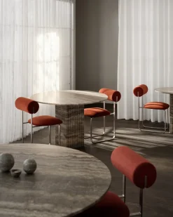 NORR11 Mesa de comedor Soho, Tufo , Ø120 × 72 cm Beige New
