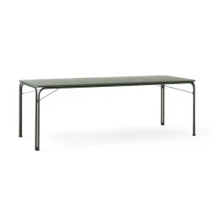 &Tradition Mesa de comedor Thorvald Outdoor SC99, 220 cm, Bronze green Verde Hot