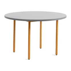 HAY Mesa de comedor Two-Colour Ø120 cm, Ochre-light grey AmarilloGris Best