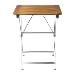 FDB Møbler Mesa de exterior M26 Lilleø, Teak-acero inoxidable Beige Discount
