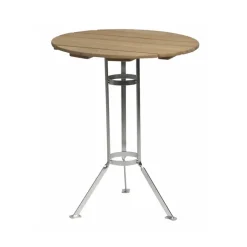 Grythyttan Stålmöbler Mesa de tres patas Bryggeri, Roble aceitado - estructura galvanizada en caliente Beige