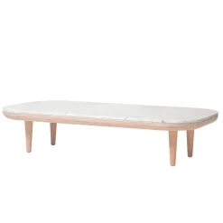 &Tradition Mesas De Centro<Mesa Fly SC5, Roble aceitado claro + mármol blanco BeigeBlanco
