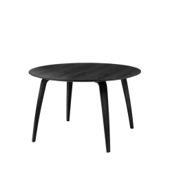 GUBI Mesas De Comedor<Mesa runt, Black stained ash Negro