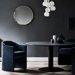 &Tradition Mesa In Between SK12, Roble lacado , base de metal mate Negro Discount