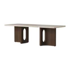 Audo Copenhagen Mesa lounge Androgyne, Sand/kunis breccia, base de roble teñido de negro Beige Hot