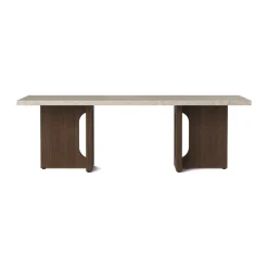 Audo Copenhagen Mesa lounge Androgyne, Sand/kunis breccia, base de roble teñido de negro Beige Hot
