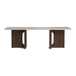 Audo Copenhagen Mesa lounge Androgyne, Sand/kunis breccia, base de roble teñido de negro Beige Hot