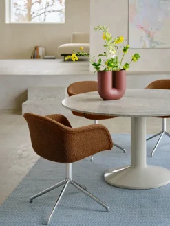 Muuto Mesa pedestal Midst, Grey marble-grey, Ø140 cm Gris Clearance