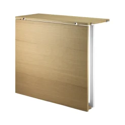 String Estanterias String|Mesas De Comedor<Mesa plegable , Roble-patas de metal blancas Beige