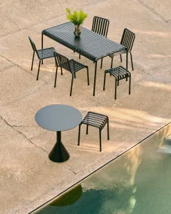 HAY Mesa redonda de café Palissade Cone, Anthracite, ø90 NegroGris Clearance