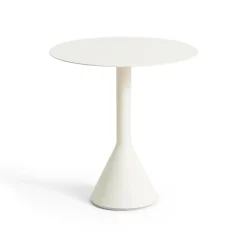 HAY Mesa redonda de café Palissade Cone, Cream white, Ø70 cm Blanco Best
