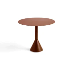 HAY Mesa redonda de café Palissade Cone, Iron red, Ø90 cm Rojo New