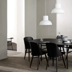 Audo Copenhagen Mesa Snaregade ovalada, Negro Hot