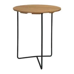 Grythyttan Stålmöbler Mesas De Jardín<Mesa Table 6B, Roble aceitado-negro, Ø60 cm BeigeNegro