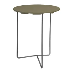 Grythyttan Stålmöbler Mesa Table 6B, claro roble-acero galvanizado, Ø60 cm Verde Online