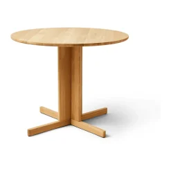 Form & Refine Mesa Trefoil Ø90 cm, Roble Marrón Best