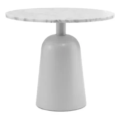 Normann Copenhagen Mesa Turn ajustable Ø55 cm, mármol Blanco New
