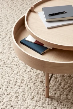 Audo Copenhagen Mesas De Centro<Mesa Turning, roble natural-cromo Marrón