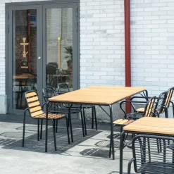 Normann Copenhagen Mesas De Exterior<Mesa Vig Robinia 90x200 cm, Black Negro