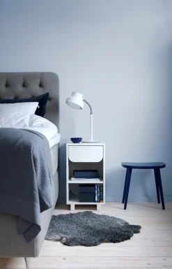 1898 Mesilla de cama Vidja, Blanco Clearance