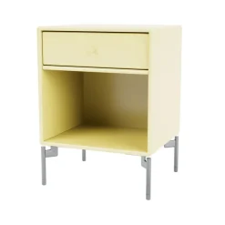 Montana Mesilla de noche Dream, Camomile 159, patas de cromo Amarillo Clearance