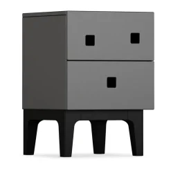 Zweed Mesillas De Noche<Mesilla de noche Peep S1, Slate grey, lacado negro Gris