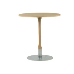 Mavis Mesita de café Rod ⌀70 cm, Roble blanqueado con acabado mate Beige