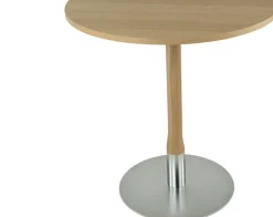 Mavis Mesita de café Rod ⌀70 cm, Roble blanqueado con acabado mate Beige