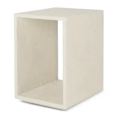 Ethnicraft Mesita de noche Elements , Off white, 32×47 cm Blanco