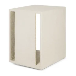 Ethnicraft Mesita de noche Elements , Off white, 32×47 cm Blanco