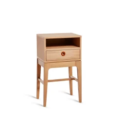 Mavis Mesita de noche Höllviken con patas altas, Roble blanqueado Beige Sale
