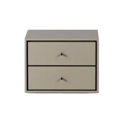 Mavis Mesita de noche suspendida Volt , -acero inoxidable Beige Best
