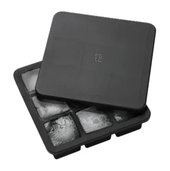 RIG-TIG Molde para cubitos de hielo con tapa FREEZE-IT, 5x19x19 cm Negro