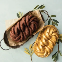 Nordic Ware Moldes Para Pan<Molde para pan Braided 1,4 L, Dorado Color dorado