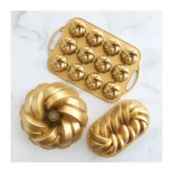 Nordic Ware Moldes Para Pan<Molde para pan Braided 1,4 L, Dorado Color dorado