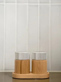 Gejst Molinillo de sal y pimienta Sina 6 cm, Roble-acero Beige Online